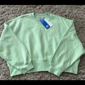 adidas women Adicolor Essentials Crew Sweatshirt Semi Green spark Large